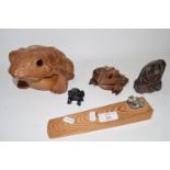 WOODEN MODELS OF FROGS