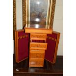 UNUSUAL FOLDING JEWELLERY CABINET, APPROX 36 X 26CM