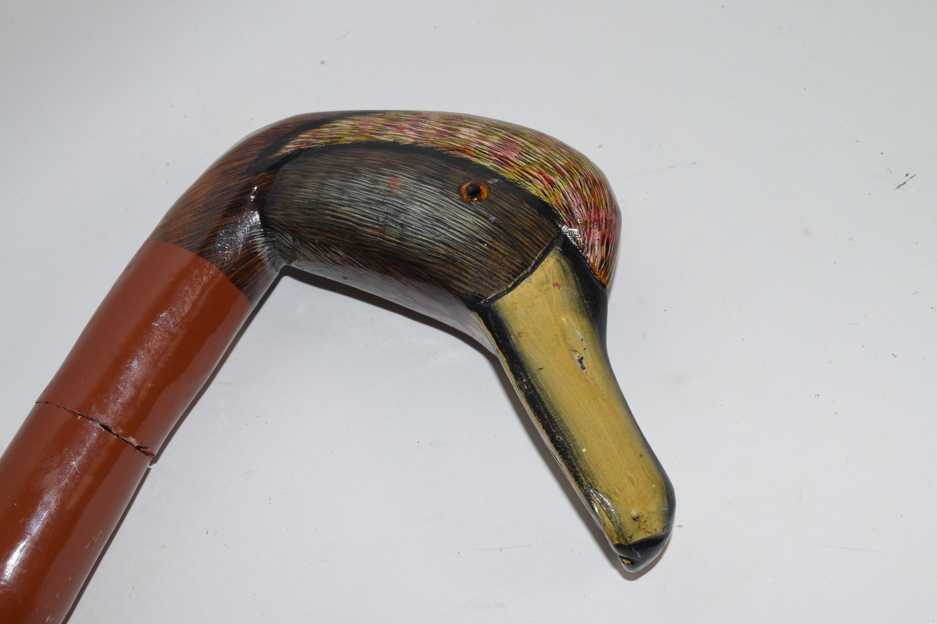 LARGE WALKING STICK WITH HANDLE MODELLED AS A DUCK'S HEAD - Image 2 of 2