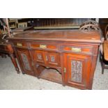 COLONIAL STYLE SIDEBOARD WITH HEAVILY CARVED DECORATION THROUGHOUT, APPROX LENGTH 152CM