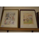 SERIES OF PRINTS, SPORTING RELATED INCLUDING MR PUNCH'S POLITICAL GOLF TOURNAMENT