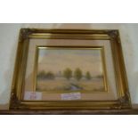 SMALL OIL ON BOARD OF BECCLES, SIGNED M PARKER