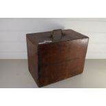 WOODEN COVERING BOX WITH METAL HANDLE