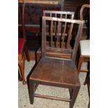 PAIR OF RUSTIC STAINED WOOD CHAIRS