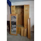 EARLY TO MID 20TH CENTURY SINGLE MIRROR FRONT WARDROBE, WIDTH APPROX 117CM