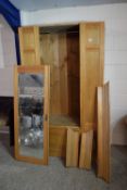 EARLY TO MID 20TH CENTURY SINGLE MIRROR FRONT WARDROBE, WIDTH APPROX 117CM