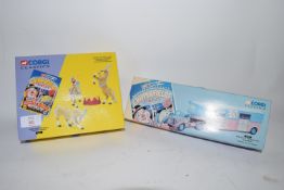 CORGI BOX CONTAINING ITEMS FROM CHIPPERFIELD CIRCUS