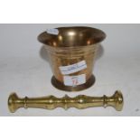 BRASS PESTLE & MORTAR