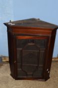 ASTRAGAL GLAZED WALL CORNER CUPBOARD, APPROX 57CM WIDTH MAX