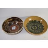TWO STUDIO POTTERY BOWLS, ONE FROM THE FOREST OF DEAN POTTERY, THE OTHER FROM HOLKHAM