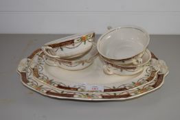 FOUR SERVING BOWLS AND TWO SERVING DISHES