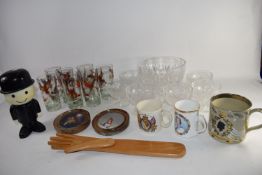 TRAY CONTAINING GLASS WARES