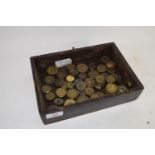 BOX CONTAINING SMALL BRASS WEIGHTS