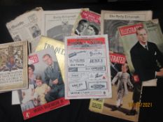 228 One box: Royalty ephemera, good quantity, approx 70+ assorted magazines 1920-1950s and