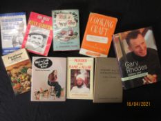 One box: cooking, 20 titles including CAKE DECORATING AND SUGAR CRAFT + THE ART OF FOOD
