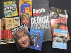 386: Box: 12 titles Modern music interest including 2 John Lennon: T.V (1970s); U2 etc