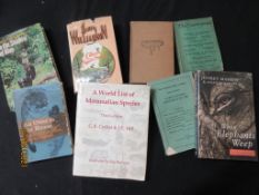 254 One box: natural history, 20 titles including G B CORBET & J E HILL: A WORLD LIST OF MAMMALIAN