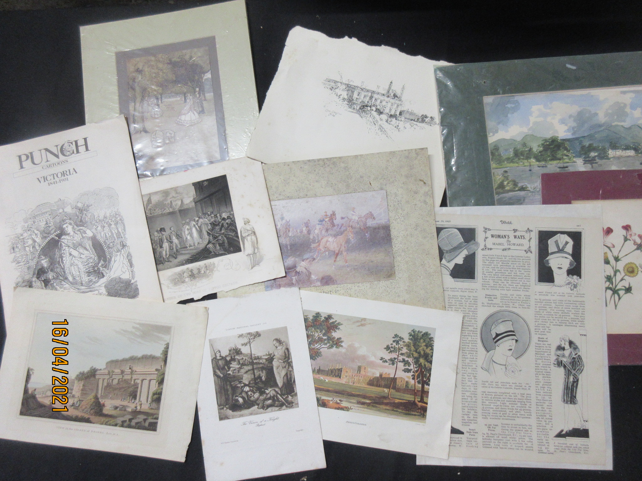 229A One box: 40 items including engravings/pictures including PUNCH cartoons - Victoria 1841-1901 +
