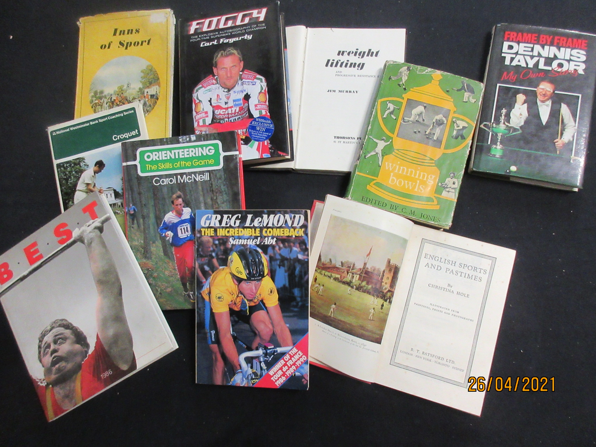 380A: Assorted sport interest, 20 titles, including cycling; Ice skating; Croquet; Snooker; Bowls, - Image 2 of 2