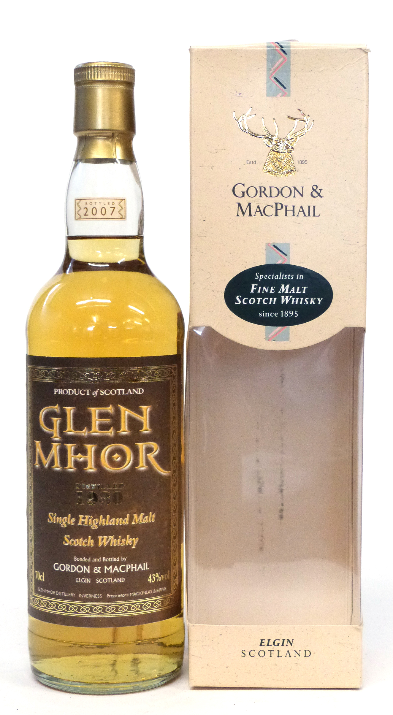 Glen Mhor (Gordon & McPhail) Single Highland Malt Scotch Whisky^ distilled 1980^ bottled 2007^ 70cl^