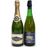 1 bt NV Heidsieck Champagne^ t/w NV Maison Blue Sparkling (2)