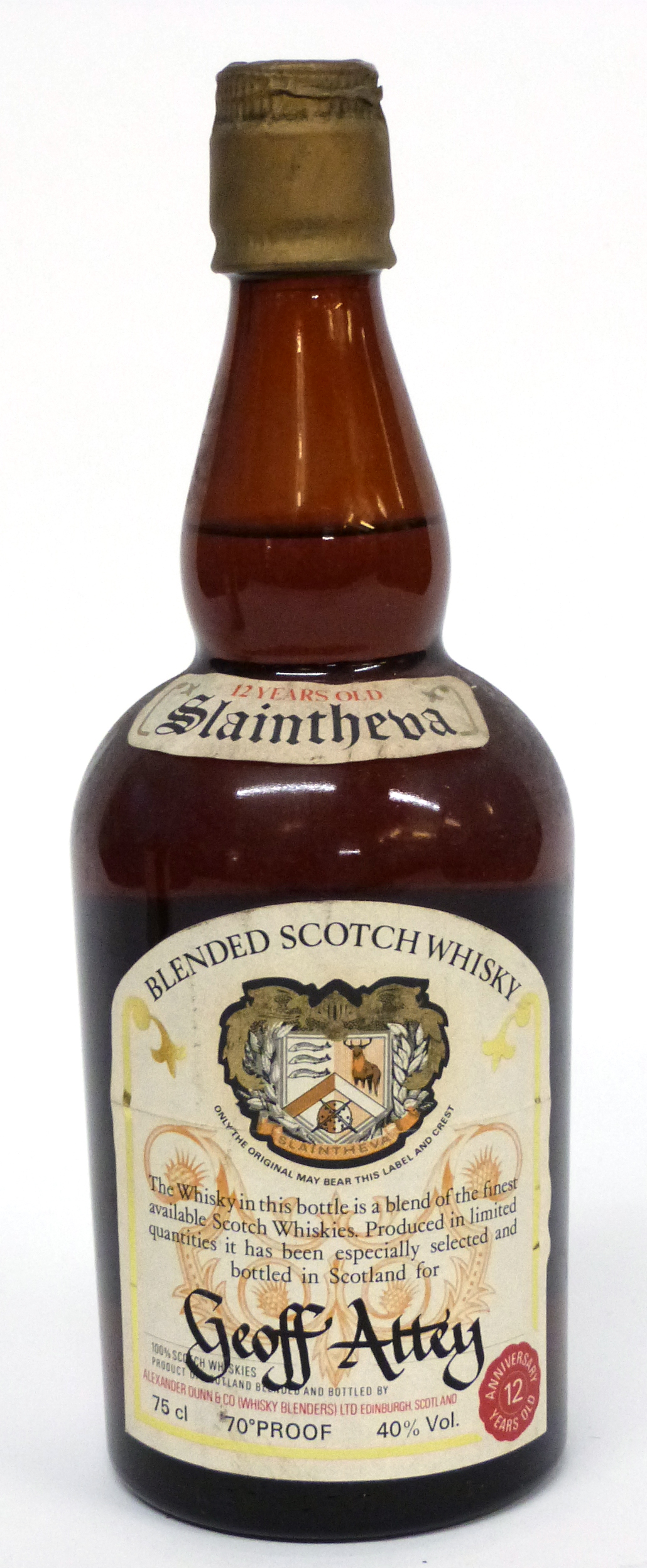 1 bt Slaintheva 12 Year Old Whisky - 700 proof