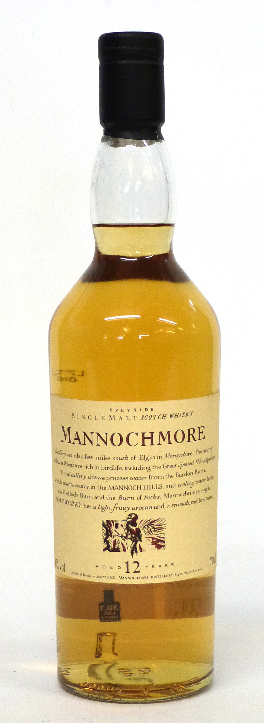 One bottle Mannochmore Flora & Fauna 12yo Scotch Whisky