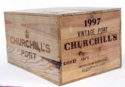 1997 Churchill Vintage Port Wooden Case (empty)