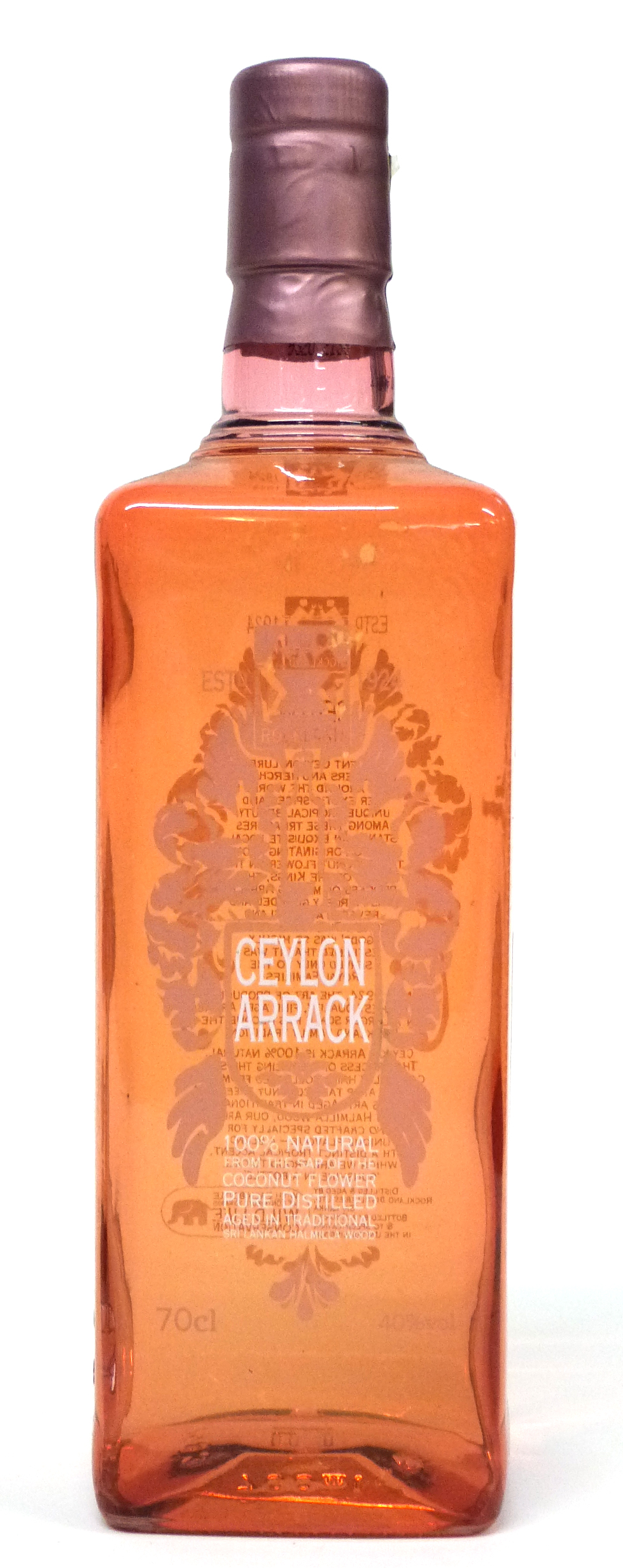One bottle Ceylon Arrack^ Sri Lankan coconut flower spirit^ 70cl^ 40%