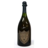 One bottle Dom Perignon 1966 vintage Champagne in wooden presentation box