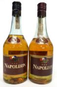 Two 70cl bottles of Napoleon Brandy