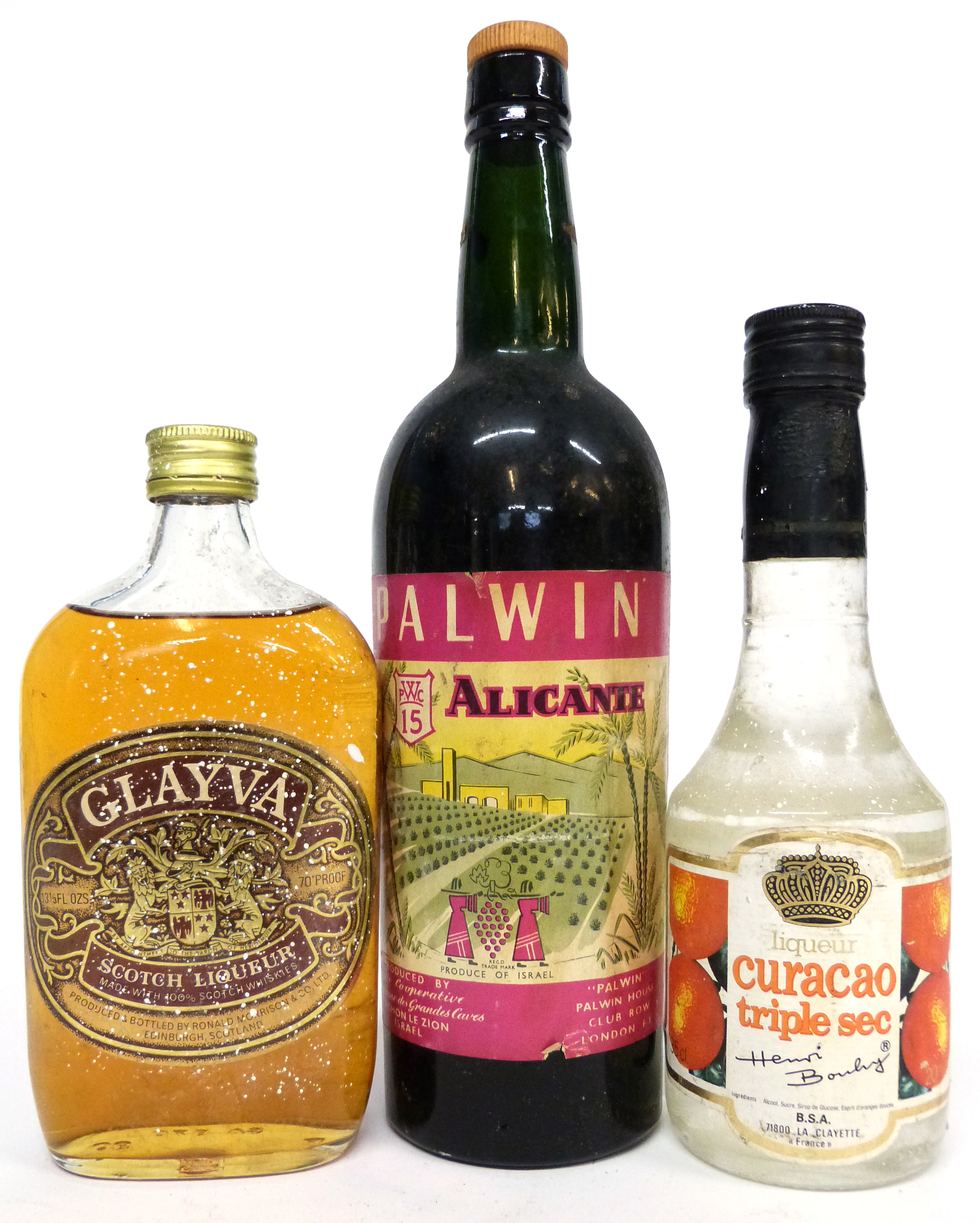 Mixed Lot: one bottle of Palwin Alicante together with half bottle of Glayva Scotch Liqueur (3)