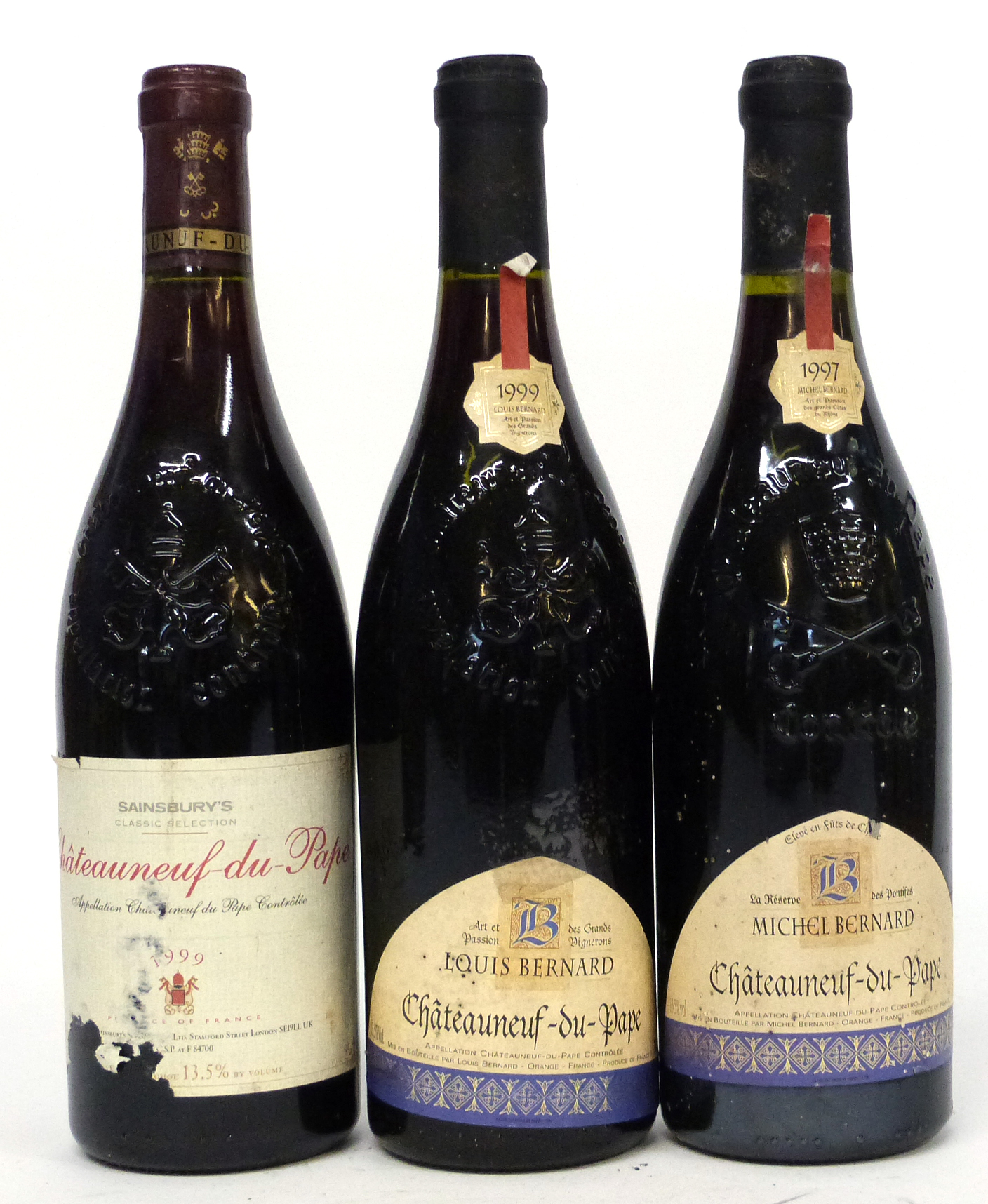 2 bt 1999 Chateauneuf du Pape Louis Bernard, t/w 1 bt 1999 Chateauneuf du Pape retailed