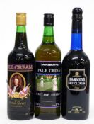 Three various bottles of Sherry