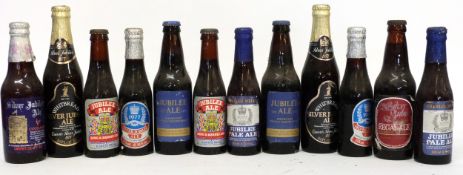 12 various Silver Jubilee Commemorative Ales