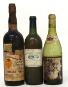 Mixed Lot: 1978 St Ferdinand (level v low), 1988 Domaine de Rieaux, and Vino Muscatel (Malaga) (3)