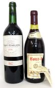 1 bt 2002 St Emilion, t/w 1 bt 1997 Cotes du Rhone