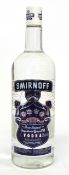 One bottle Smirnoff No 21 Vodka^ 1ltr^ 50% vol
