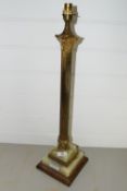 CORINTHIAN COLUMN MOUNTED ON ONYX LAMP BASE