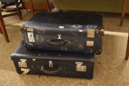 TWO LARGE VINTAGE SUITCASES, EACH LENGTH APPROX 70CM