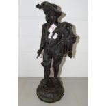 SPELTER MODEL OF A CAVALIER