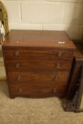 COMMODE FORMED AS A CHEST OF DRAWERS, APPROX 62 X 43CM