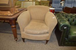 MAHOGANY FRAMED EASY CHAIR, WIDTH APPROX 84CM