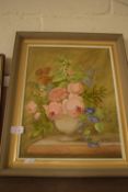 OIL ON CANVAS OF A STILL LIFE OF FLOWERS, SIGNED JAMIESON