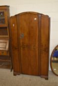 MID-20TH CENTURY UTILITY TYPE SINGLE WARDROBE WITH 1960S BS MARK INTERNALLY