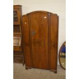 MID-20TH CENTURY UTILITY TYPE SINGLE WARDROBE WITH 1960S BS MARK INTERNALLY