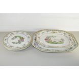 CERAMIC DINNER WARES BY COPELAND SPODE IN THE CHELSEA PATTERN INCLUDING TWO LARGE SERVING DISHES AND