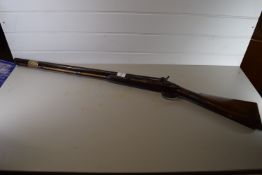 DOUBLE BARRELLED PERCUSSION SHOTGUN, ENGRAVED AND STAMPED T HEATH (DE-COMMISSIONED)