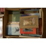 BOX CONTAINING MIXED BOOKS - VINTAGE INK SURREY WATERCOLOURS ETC