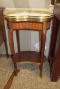 SMALL EMPIRE STYLE SIDE TABLE, WIDTH APPROX 44CM